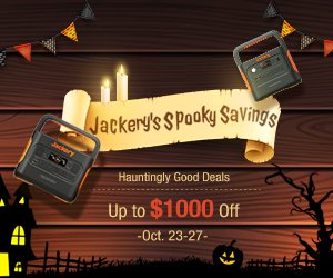 Seasonal Jackery savings promotional creative